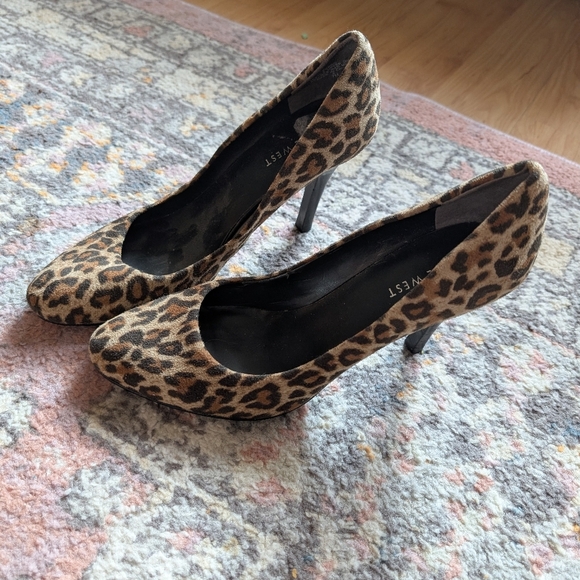 Nine West Leopard Print Heel Size 7 - Picture 1 of 6